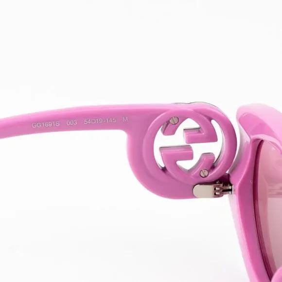 NEW Gucci GG1691S 003 Pink Mirror Women Oval Sunglasses GG 1691S - Picture 9 of 11
